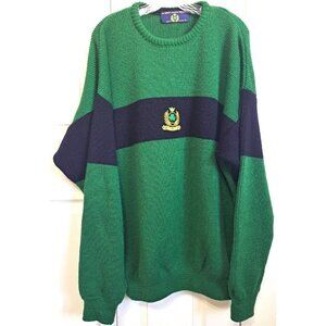 Blarney Castle Designs Men's XL 100% New Wool Green Navy